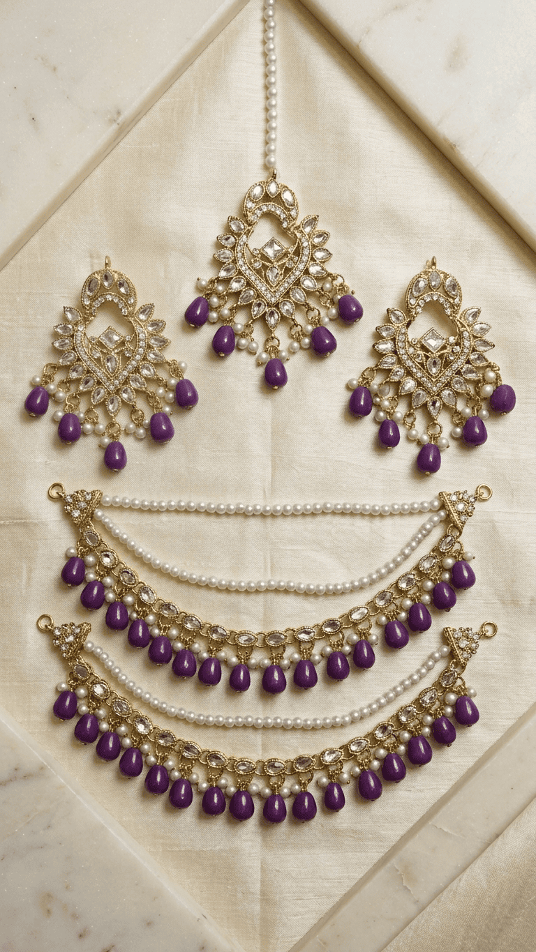 Purple Pearl Sahara Set – Bridal Wear